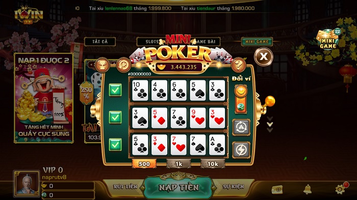 Mini Poker iWIN là gì? Có gì hay ở Mini Poker iWIN